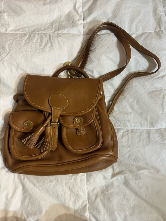 Handbags - Dooney and Burke Classic Leather Tassel Mini Backpack - Brown